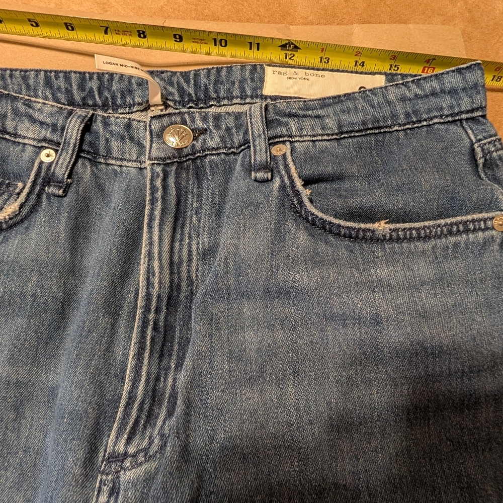 Authentic Rag & Bone® NWT Stylish Logan mid-rise blue jeans - Picture 7 of 15